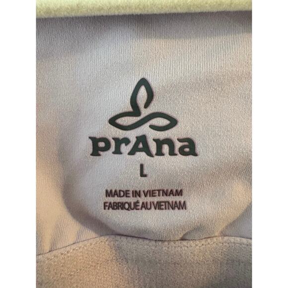 Prana Athletic Dress Built in Bra L Light Purple Floral Stretchy Fitted Sporty - Picture 8 of 9